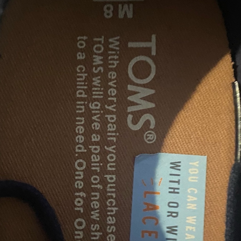 Men’s TOMS Paseo Low Top Navy Specks Wool Sneakers Shoes Size 8 NWT - Picture 6 of 7